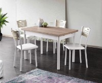 Обеденный стол Trendy Polo 1302 White/Oak 110x75x70cm GTR001571