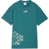 Tricou pentru copii Puma Mid90s Relaxed Graphic Emerald Ice, s.164
