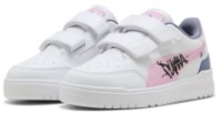 Ghete pentru copii Puma Shuffle Downtown Low Mid 90s Puma White/Pink Shimmer//Black, s.32.5