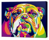 Tablou pe numere Art Gallery Premium Rainbow Bulldog (CX3228)