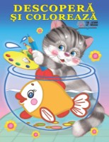 Carte de colorat pentru copii Biblion Descopera si coloreaza Animale domestice (9789975111843)