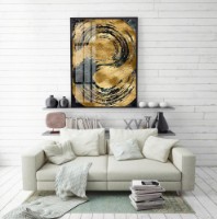 Pictură ArtShop Abstract Art With Gold Flowers 60x90cm (PA50)