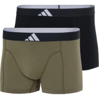 Сhiloţi pentru bărbați Adidas Active Flex Cotton Body 2Pk Trunk Olive Strata/Black, s.M