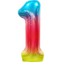 Balon Meshu Number 1 102cm Rainbow (MS_51235)