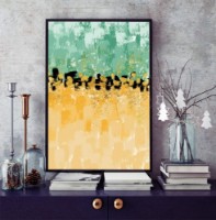 Pictură ArtShop Green-Yellow Abstraction 40x60cm (PA79-L-L)