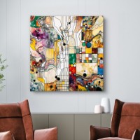 Картина ArtShop Multicolored Linear Geometry 80x80cm (PA355-M-PL)