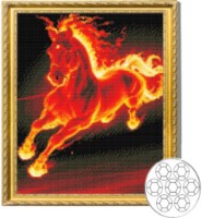 Алмазная мозаика Art Gallery Premium Fire Horse 40x50cm (GA87399)