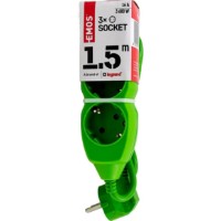 Prelungitor Emos 3 Socket 1.5m Green