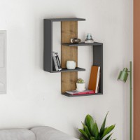 Настенная полка Hanah Home Paranoid Anthracite Dark Oak