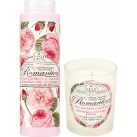 Подарочный набор Nesti Dante Romantica Florentine Rose & Peony Shower Gel 300ml + Candles 160g