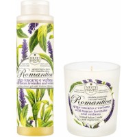 Подарочный набор Nesti Dante Romantica Wild Tuscan Lavender & Verbena Shower Gel 300ml + Candles 160g
