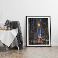 Pictură ArtShop The Moon Through the City at Night 30x45cm (PCM118-XL-L)