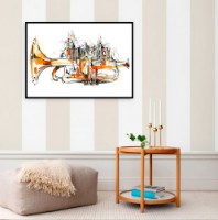 Pictură ArtShop Music City 75x50cm (PM42-M-L)
