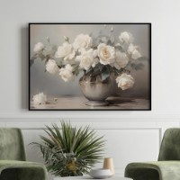Pictură ArtShop Vase with White Roses 60x40cm (PNAT100-L-L)