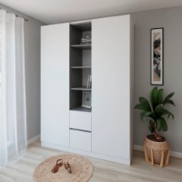 Шкаф Smartex N14 160cm White/Graphite