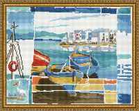 Алмазная мозаика Diamond Boat in The Port 40x50cm (YW00207)