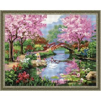 Алмазная мозаика Diamond Sakura Park 40x50cm (YW00086)