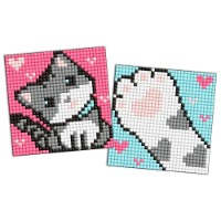 Алмазная мозаика Ideyka Grey Fluffy 2pcs 9x9cm (AMG1051) 