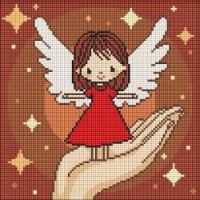 Алмазная мозаика Ideyka Little Angel 30x30cm (AMO8197)