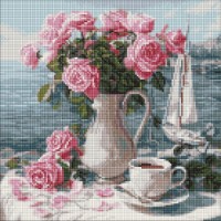 Алмазная мозаика Ideyka Morning Roses 40x40cm (AMO8341) 
