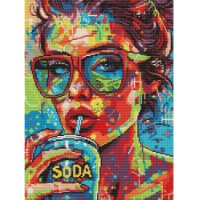 Алмазная мозаика Ideyka The Girl With The Soda 40x50cm (AMO8070) 