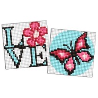 Алмазная мозаика Ideyka The Graceful Butterfly 2pcs 9x9cm (AMG1061)
