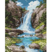 Mozaic cu diamante Ideyka Water’s Roar And Peace 40x50cm (AMO8355) 