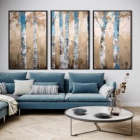 Pictură ArtShop Birches Triplych 30x45cm (SET558-M)