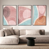 Картина ArtShop Pink Abstraction Triptych 60x90cm (SET550-LL-L)