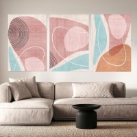 Картина ArtShop Pink Abstraction Triptych 40x60cm (SET550-XL)