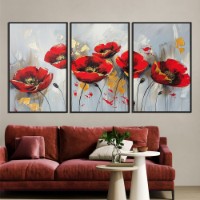 Pictură ArtShop Red Poppy Triplych 30x45cm (SET554-M)