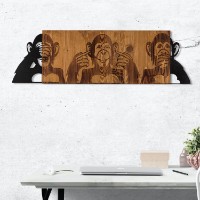 Panou decorativ Wallity I didn't see I didn't hear I don't know