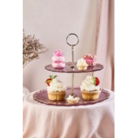 Ярусная тарелка Hermia Goblen2 Plum