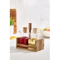 Набор бутылочек для масла и уксуса Hermia Akasya Wooden