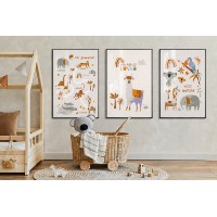 Картина ArtShop Cute Animals Triptych 30x45cm (SET424-L)