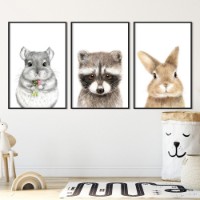 Картина ArtShop Cute Animals Triptych 30x45cm (SET547-M)