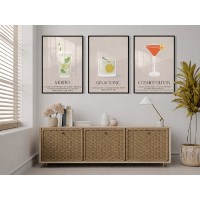 Картина ArtShop Cocktails Triptych 60x90cm (SET400-LL-L)
