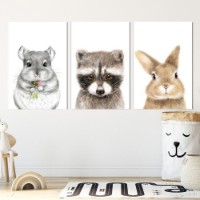 Картина ArtShop Cute Animals Triptych 40x60cm (SET547-XL)
