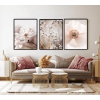 Pictură ArtShop Delicate Flower Arrangement Triptych 30x45cm (SET319-M)