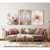 Pictură ArtShop Delicate Flower Arrangement Triptych 30x45cm (SET319)