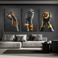 Картина ArtShop Gold Jewelry Triptych 40x60cm (SET452-XL)