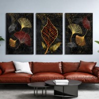 Картина ArtShop Leaves with Golden Edges Triptych 30x45cm (SET557)