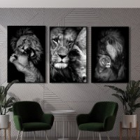 Картина ArtShop Lions Triptych 40x60cm (SET460-M-PL)