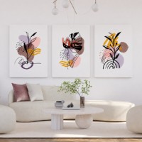 Картина ArtShop Minimalist Leaves Triptych 60x90cm (SET375-XL-L)