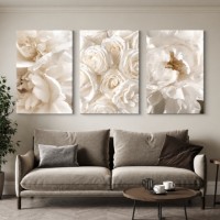 Картина ArtShop White Flowers Triptych 30x45cm (SET450)