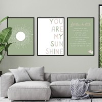 Pictură ArtShop You Are My Sunshine Triptych 60x90cm (SET382-MM-L)