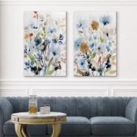 Pictură ArtShop Multicolored Flowers Diptych 30x45cm (SET451)