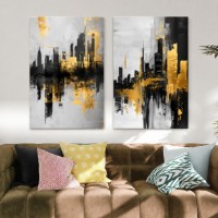 Pictură ArtShop The Buildings of The City Diptych 30x45cm (SET526)