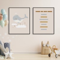 Картина ArtShop The Whale & The Days of The Week Diptych 30x45cm (SET414-M)