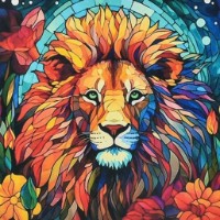 Mozaic cu diamante Strateg Витражное могущество 30x30cm (57334)